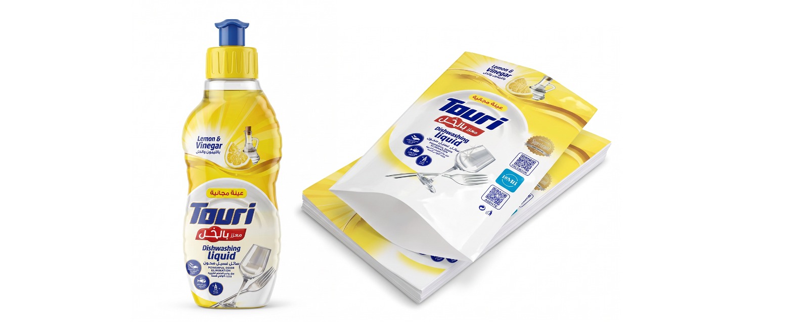 Touri Dishwashing Liquid Lemon Vinegar Sleeve